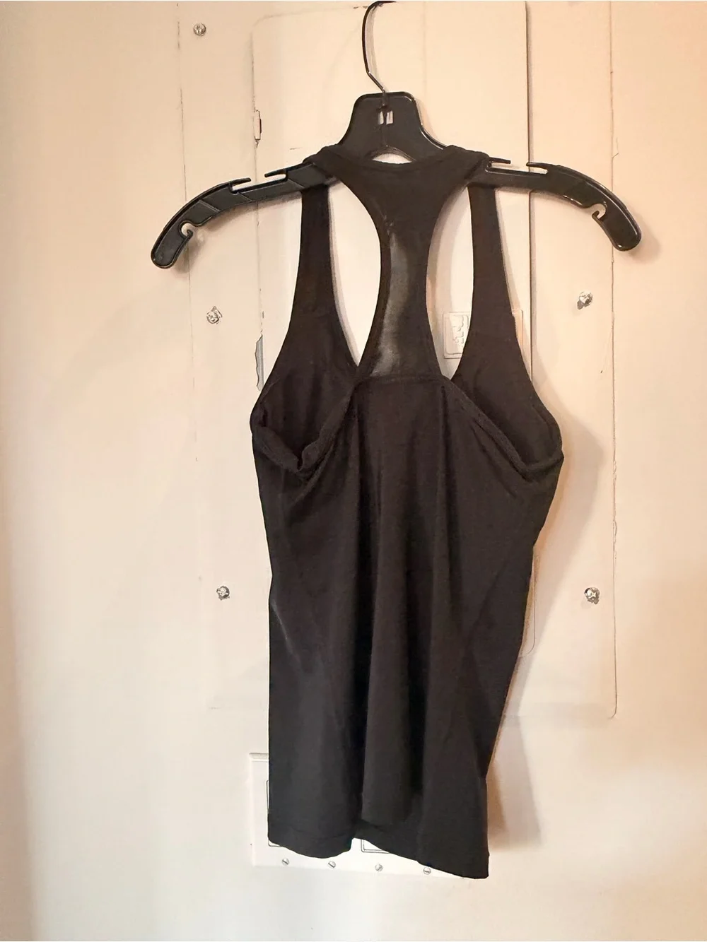 Nike Black Racerback Dri-FIT Tank with White Swoosh